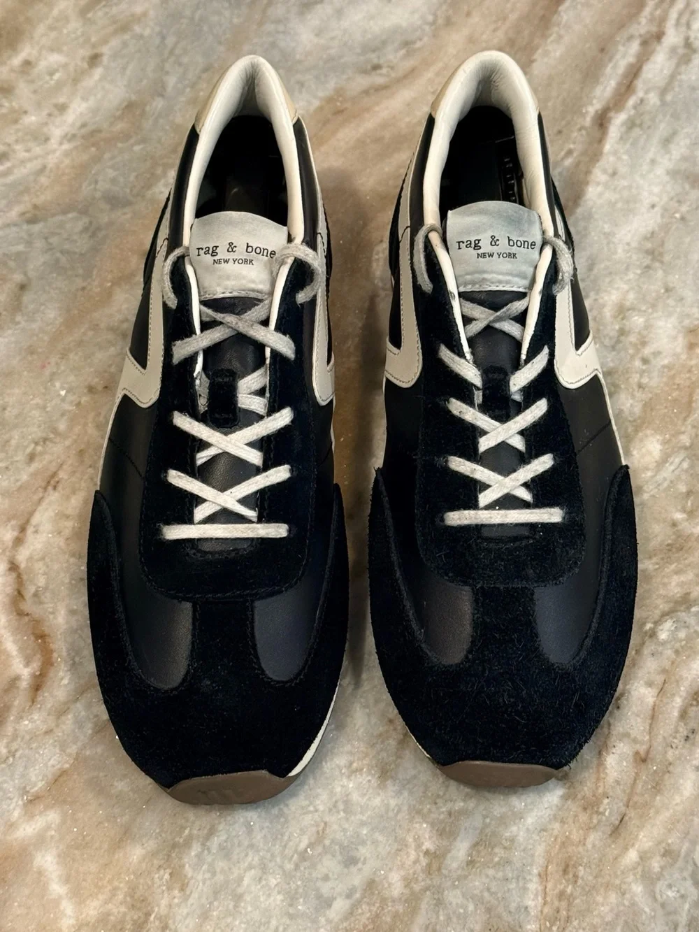 Women’s RAG & BONE Retro Runner Slim black sneakers- Size 39